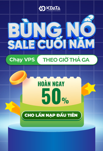 KDATA khuyến mãi VPS theo giờ hoàn tiền 60%