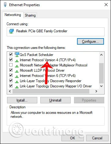 chọn Internet Protocol Version 4 (TCP/IPv4)