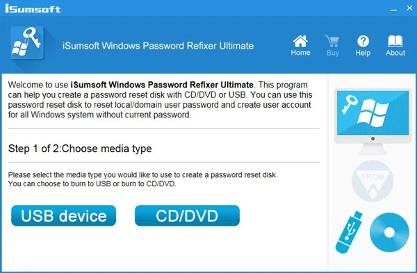 Lấy lại quyền Admin Win 10 bằng iSumsoft Windows Password Refixer