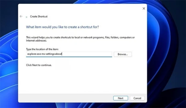 Tạo shortcut System Properties trên màn hình desktop