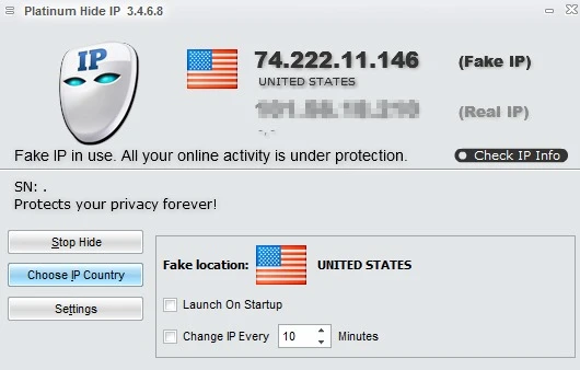 Công cụ ẩn IP Platinum Hide IP
