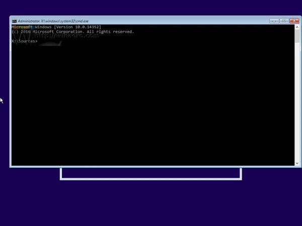 Mở Command Prompt trong Windows Setup