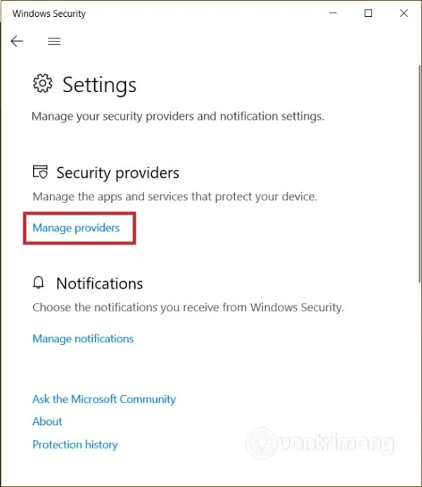 Kiểm tra trạng thái của Windows Defender