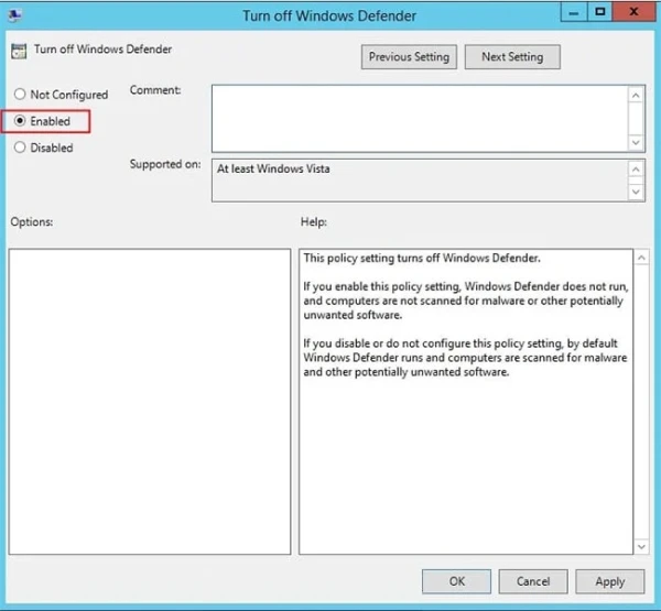 Tắt Windows Defender trên Win 10 bằng Group Policy