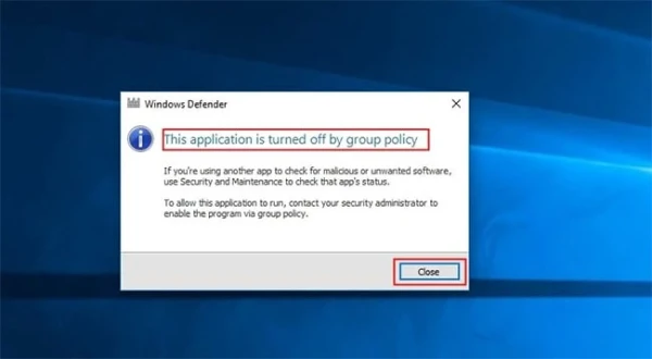 Tắt Windows Defender trên Win 10 bằng Group Policy