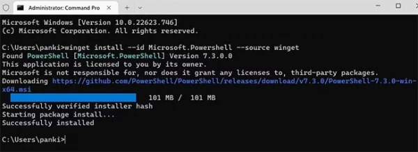 Cập nhật Windows PowerShell